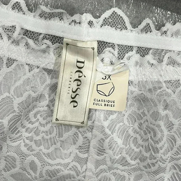 [3X]Deesse White  Laced Classic Full Brief-Bundle of 2 - Picture 3 of 5